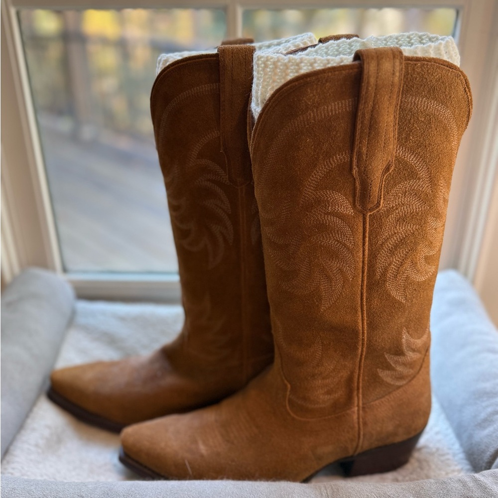 Tecovas Annie Suede Cowboy Boots